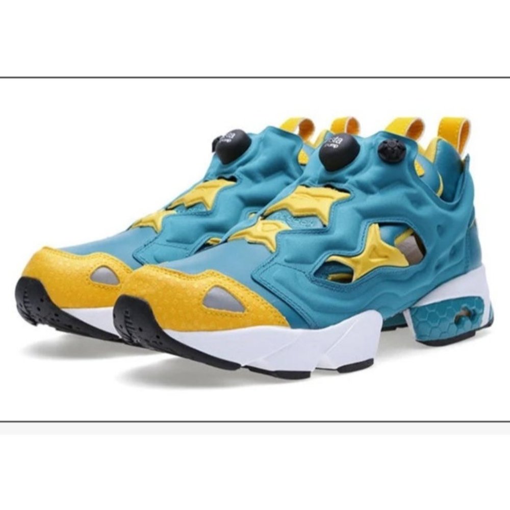 Reebok sneakers shoes sports athletic green blue rare  Fury